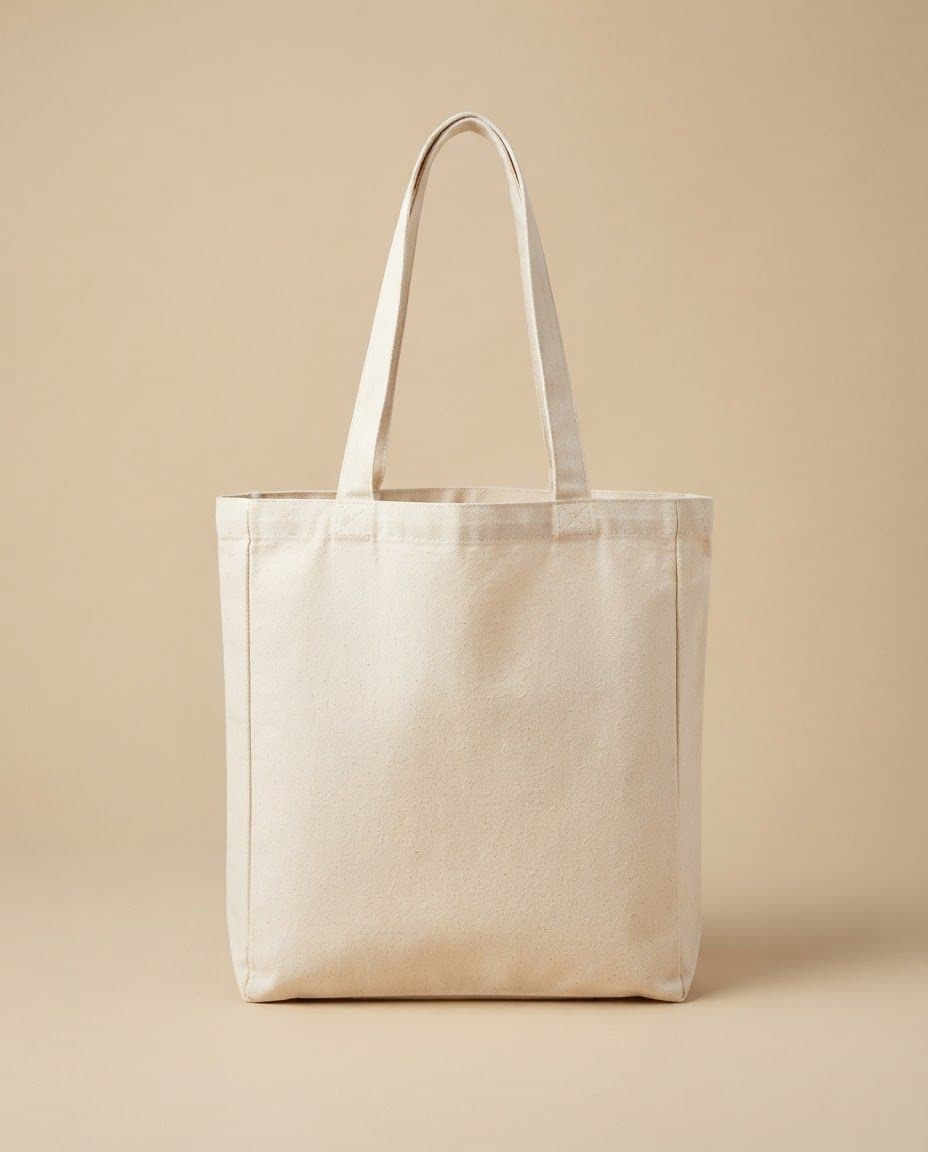 Canvas Tote – Natural, tampak depan