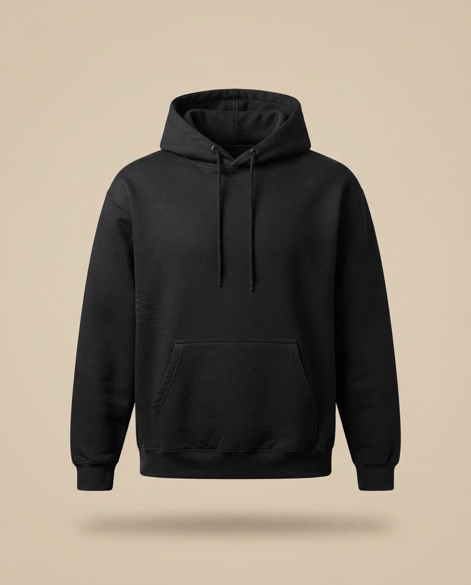 Everyday Hoodie – Black, tampak depan