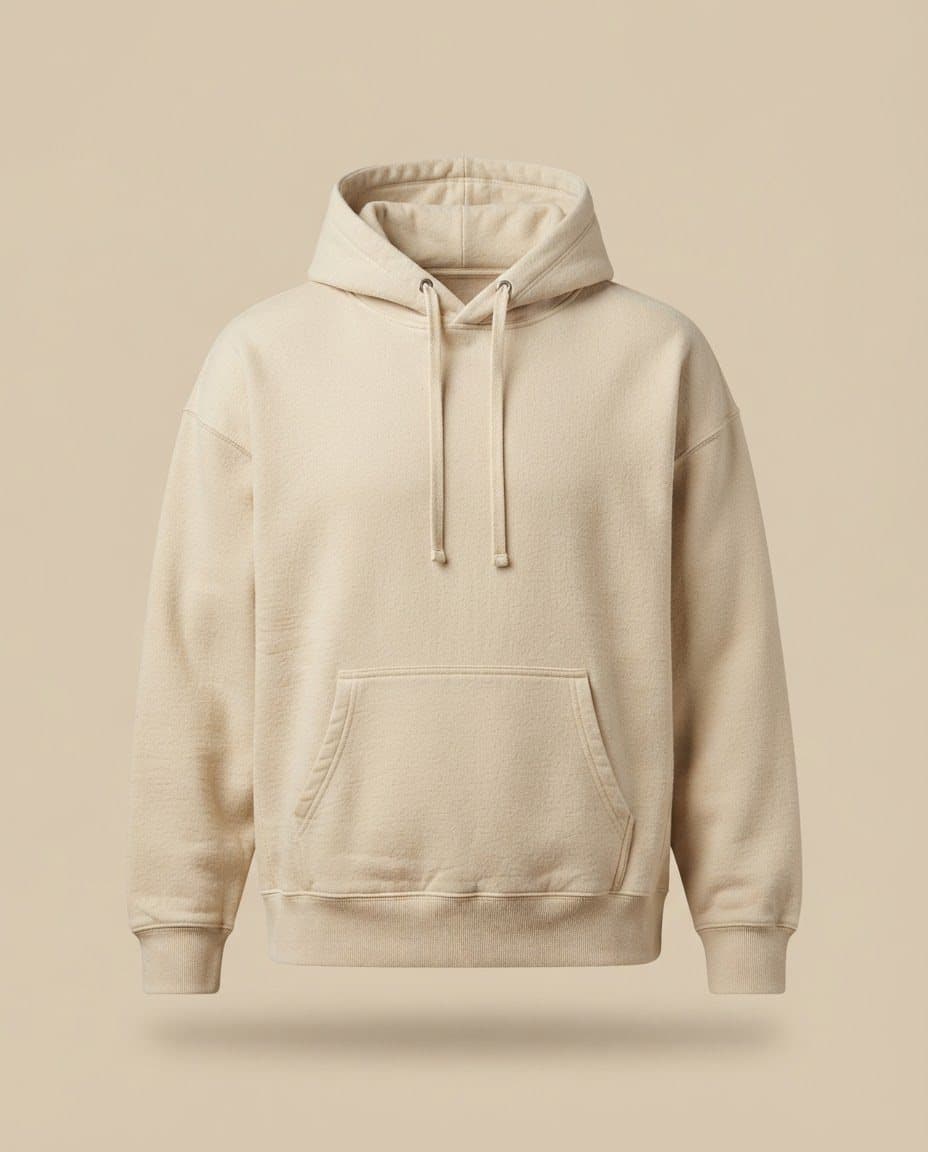 Everyday Hoodie – Oat, tampak depan