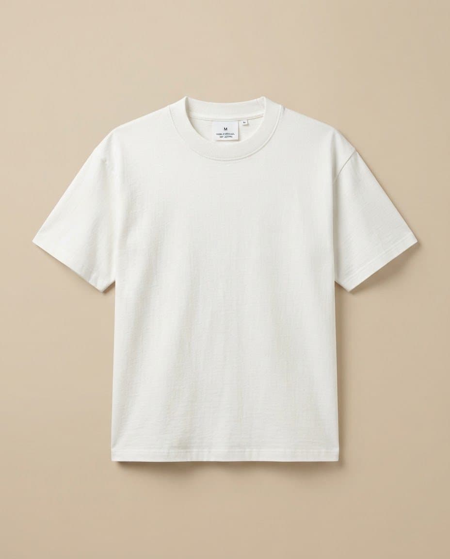 Monogram Tee – White, tampak depan