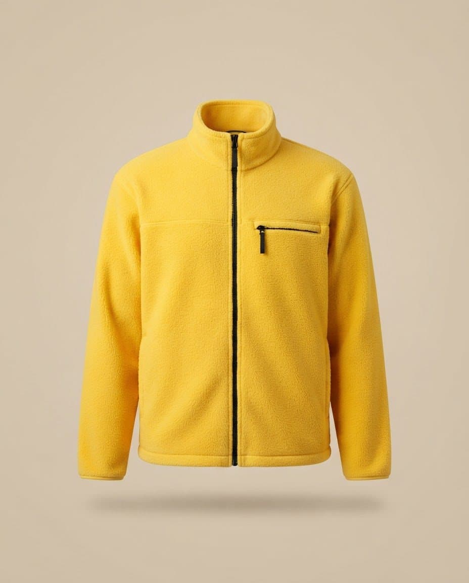 Polar Fleece Zip – Butter, tampak depan